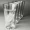 Tropical Leaves Set of Four Engraved Pint Glasses - Set View