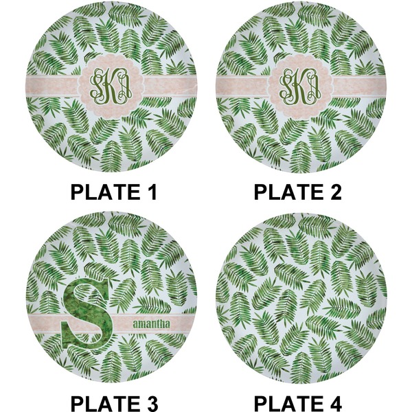 Tropical Leaves Set of Lunch / Dinner Plates (Approval)