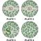 Tropical Leaves Set of Lunch / Dinner Plates (Approval)