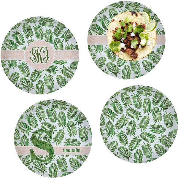 Tropical Leaves Set of Lunch / Dinner Plates
