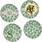 Tropical Leaves Set of Lunch / Dinner Plates