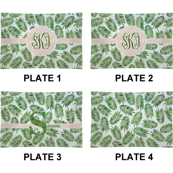 Tropical Leaves Set of Rectangular Appetizer / Dessert Plates (Approval)