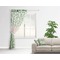 Tropical Leaves Sheer Curtain With Window and Rod - in Room Matching Pillow