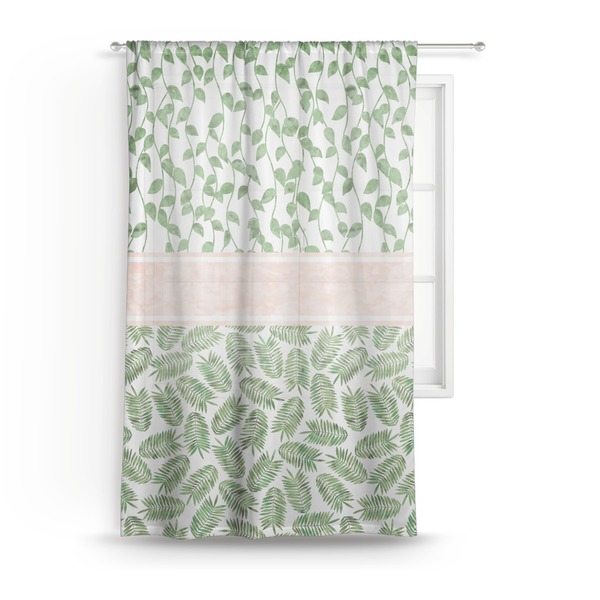 Custom Tropical Leaves Sheer Curtain (Personalized)