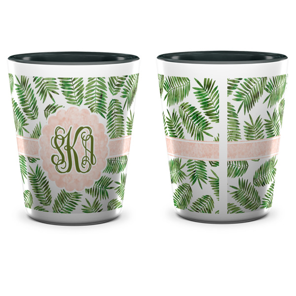 Tropical Leaves Shot Glass - Two Tone - APPROVAL