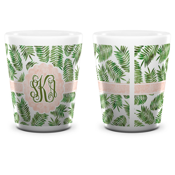 Tropical Leaves Shot Glass - White - APPROVAL