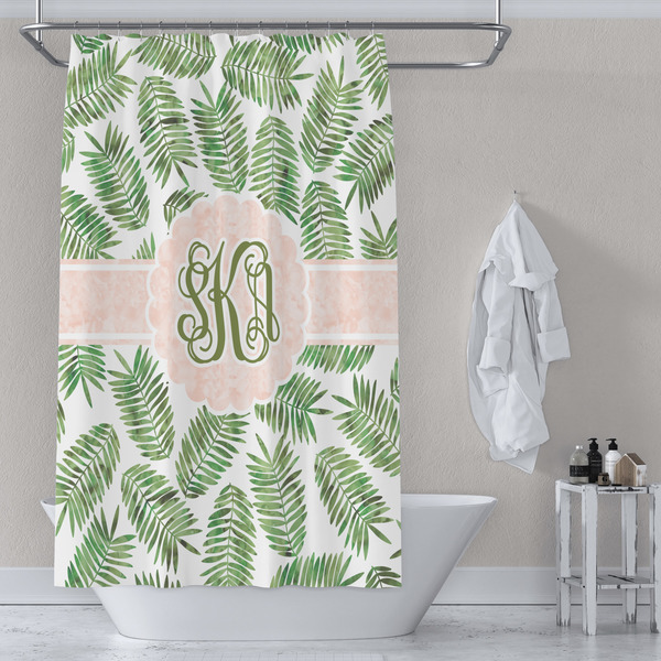 Tropical Leaves Shower Curtain Lifestyle