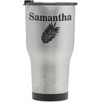 Tropical Leaves RTIC Tumbler - Silver (Personalized)