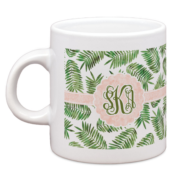 Custom Tropical Leaves Espresso Cup (Personalized)