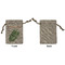 Tropical Leaves Small Burlap Gift Bag - Front Approval