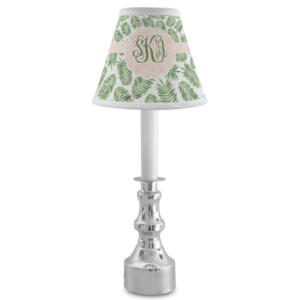 Tropical Leaves Small Chandelier Lamp - LIFESTYLE (on candle stick)