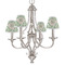 Tropical Leaves Small Chandelier Shade - LIFESTYLE (on chandelier)
