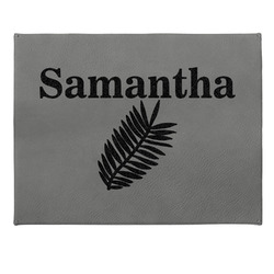 Tropical Leaves Small Gift Box w/ Engraved Leather Lid (Personalized)