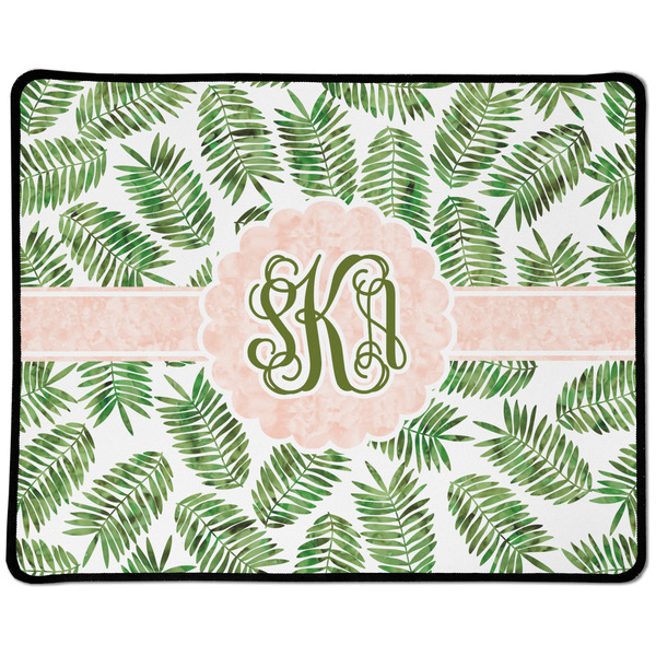 Custom Tropical Leaves Large Gaming Mouse Pad - 12.5" x 10" (Personalized)