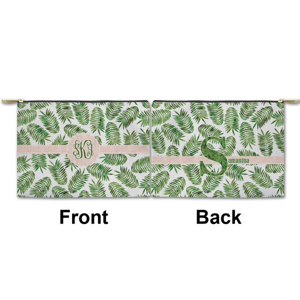 Tropical Leaves Small Zipper Pouch Approval (Front and Back)