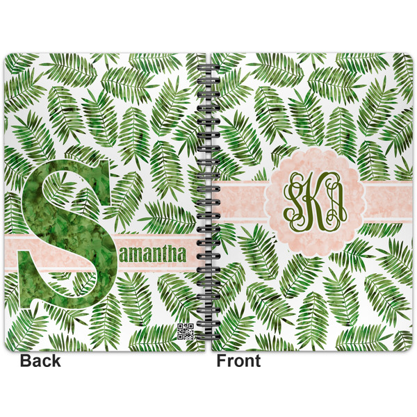 Tropical Leaves Spiral Journal 7 x 10 - Apvl