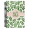 Tropical Leaves Spiral Journal Large - Front View