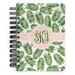 Tropical Leaves Spiral Notebook - 5x7 w/ Monogram