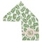 Tropical Leaves Sports Towel Folded - Both Sides Showing