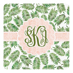 Tropical Leaves Square Decal - Small (Personalized)