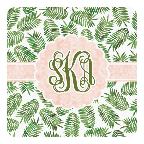 Custom Tropical Leaves Square Decal - Small (Personalized)