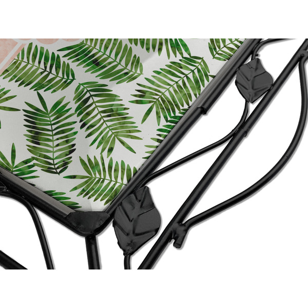 Tropical Leaves Square Trivet - Detail