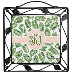 Tropical Leaves Square Trivet (Personalized)