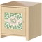 Tropical Leaves Square Wall Decal on Wooden Cabinet
