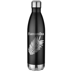 Tropical Leaves Water Bottle - 26 oz. Stainless Steel - Laser Engraved (Personalized)