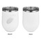 Tropical Leaves Stainless Wine Tumblers - White - Single Sided - Approval