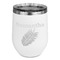 Tropical Leaves Stainless Wine Tumblers - White - Single Sided - Front