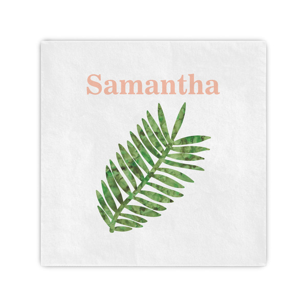 Custom Tropical Leaves Standard Cocktail Napkins (Personalized)