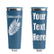 Tropical Leaves Steel Blue RTIC Everyday Tumbler - 28 oz. - Front and Back