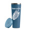 Tropical Leaves Steel Blue RTIC Everyday Tumbler - 28 oz. - Lid Off