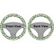 Tropical Leaves Steering Wheel Cover- Front and Back