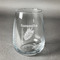 Tropical Leaves Stemless Wine Glass - Front/Approval
