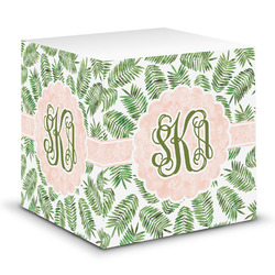 Tropical Leaves Sticky Note Cube (Personalized)