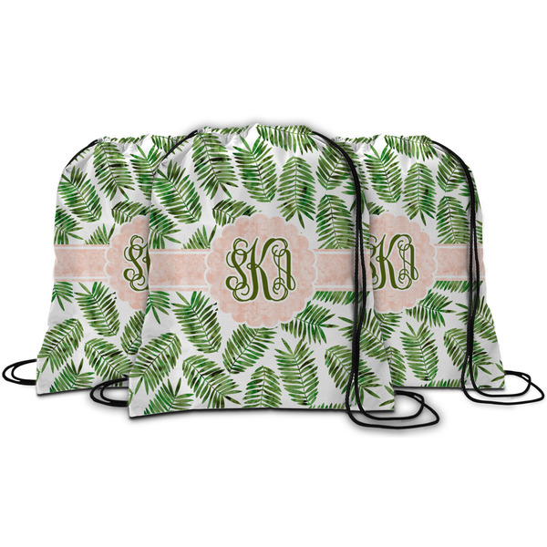 Tropical Leaves String Backpack - MAIN