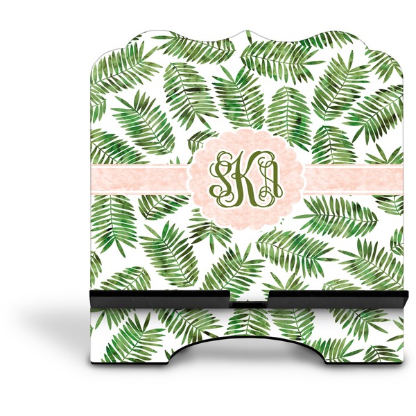 Tropical Leaves Stylized Tablet Stand - Front without iPad
