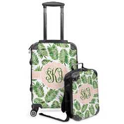 Tropical Leaves Kids 2-Piece Luggage Set - Suitcase & Backpack (Personalized)