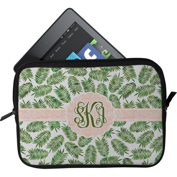 Custom Tropical Leaves Tablet Case / Sleeve - Small (Personalized)