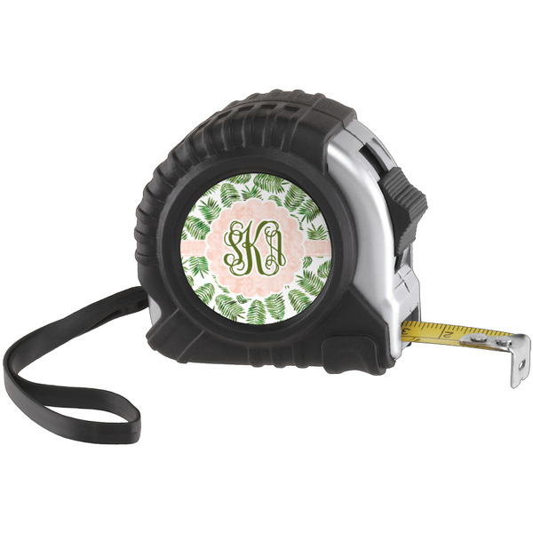 Custom Tropical Leaves Tape Measure (25 ft) (Personalized)