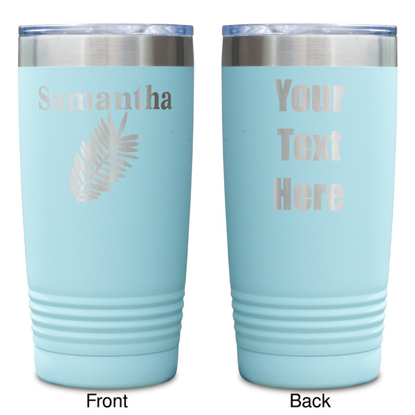 Tropical Leaves Teal Polar Camel Tumbler - 20oz -Double Sided - Approval