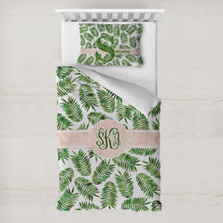 Tropical Leaves Toddler Bedding Set - With Pillowcase (Personalized)
