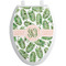 Tropical Leaves Toilet Seat Decal Elongated