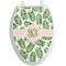 Tropical Leaves Toilet Seat Decal - Elongated (Personalized)