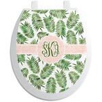 Tropical Leaves Toilet Seat Decal (Personalized)