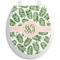 Tropical Leaves Toilet Seat Decal (Personalized)