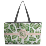 Tropical Leaves Beach Totes Bag - w/ Black Handles (Personalized)
