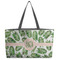 Tropical Leaves Beach Totes Bag - w/ Black Handles (Personalized)